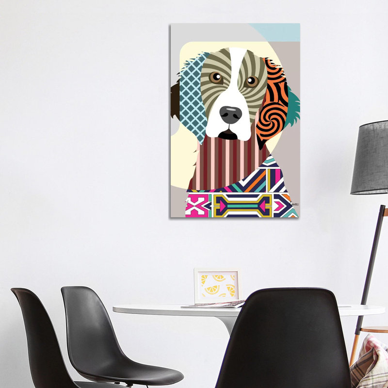 «Welsh Springer Spaniel» par Lanre Studio, impression sur toile tendue, H 40 po x l 26 po x P 1,5 po