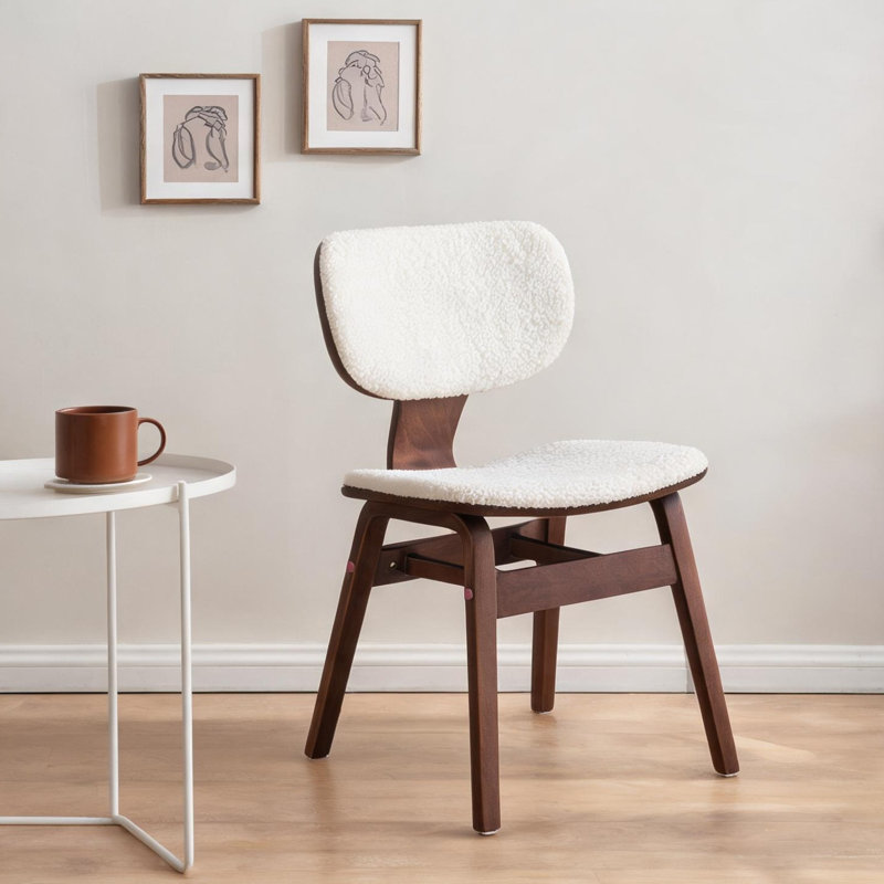 Chaise d'appoint rembourrée en tissu Boucle idéale pour le salon et la chambre à coucher