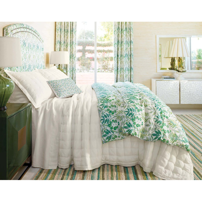 Lush Linen Puff, King Quilt, Ivory