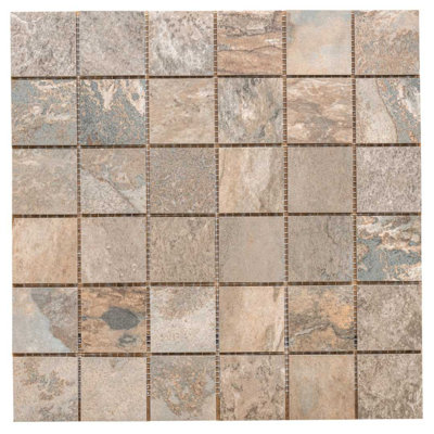 Carreau de mosaïque en porcelaine 2 po x 2 po Wells