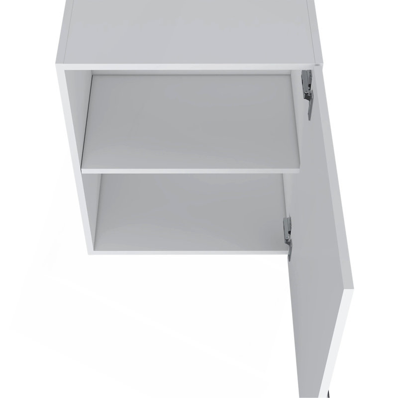 Armoire murale avec 1 porte, Blanc