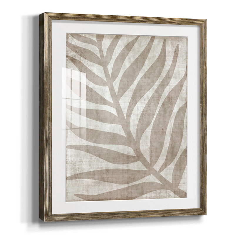 Siesta Key, Papier avec cadre noyer, Blanc