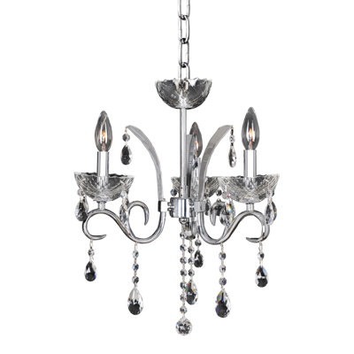 Catalani 3 LT Chrome/Clear Chandelier Allegri