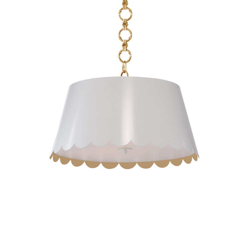 Mirasol Pendant, 10" H x 21" W x 21" D, White