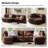 Dayman 125"W 6-Piece Modern Storage Convertible Sectional Sofa With End Table-124360551