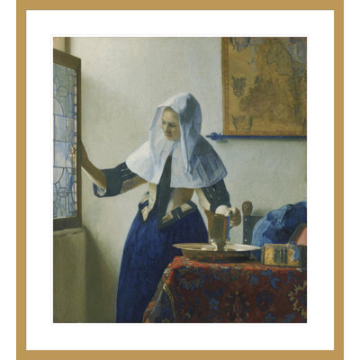 «Young Woman with a Water Pitcher» par Johannes Vermeer, impression giclée sur cadre