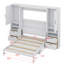 Lit escamotable Murphy avec placard, tiroirs et tablettes-737067306-737067307