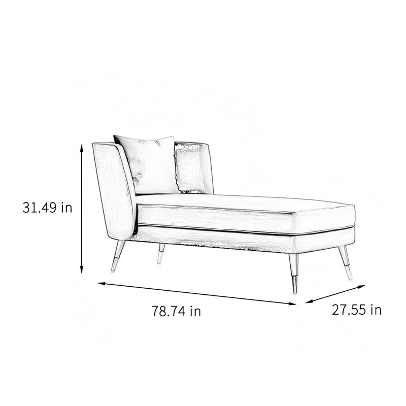 Chaise longue de loisirs post-moderne simple et élégante, Bleu très foncé