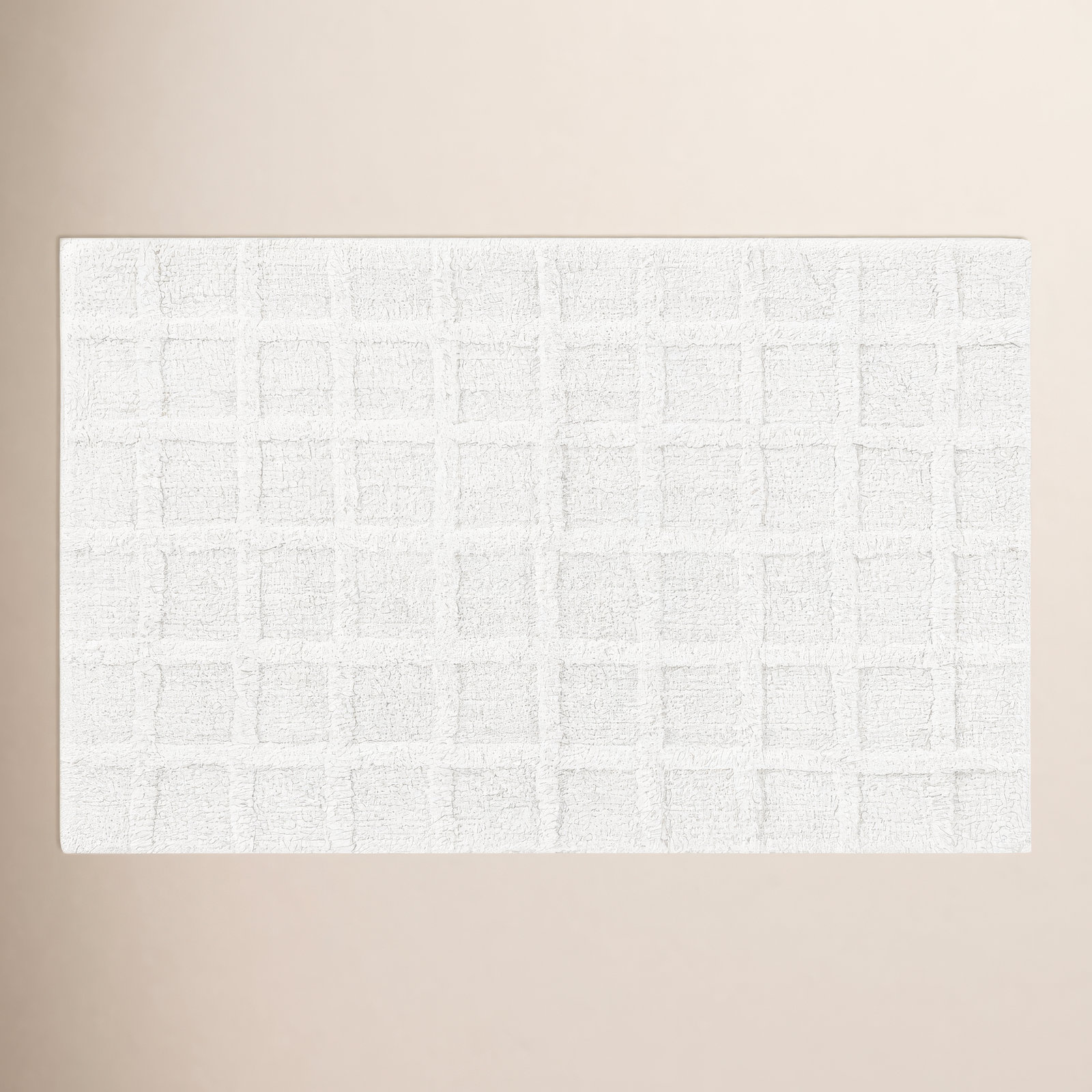 Carter Cotton Bath Rug, White
