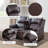 69'' Vegan Leather Pillow Top Arm Reclining Loveseat Sofa-455379538