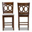 Upholstered Counter Stool with Solid Wood Frame