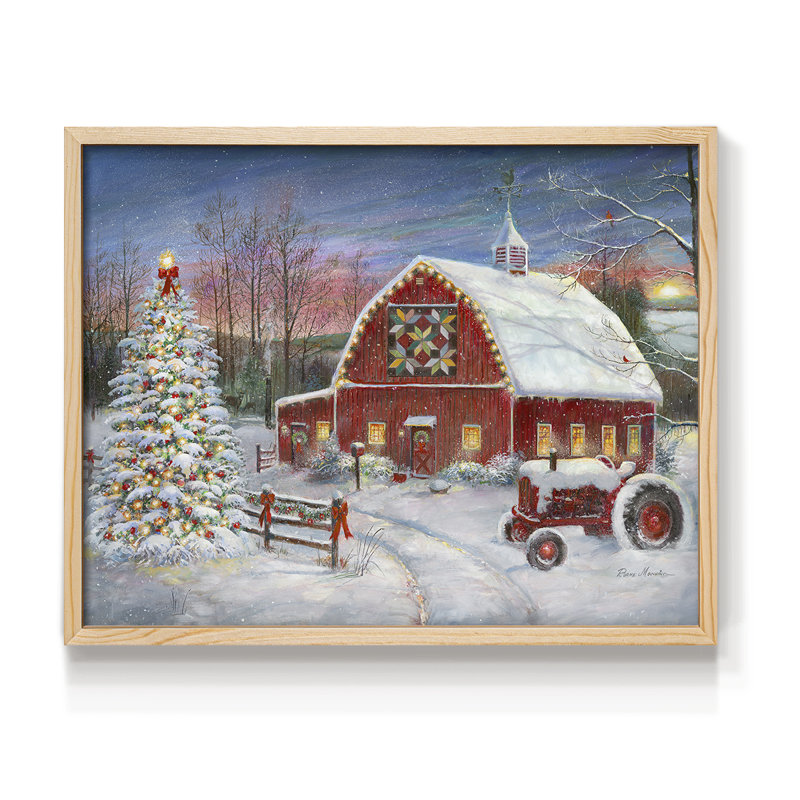 «Anticipating Christmas» - reproduction encadrée, Natural, H 11 po x l 14 po