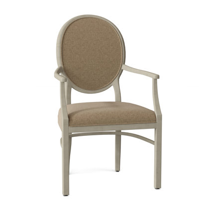 Hughes Upholstered King Louis Back Arm Chair