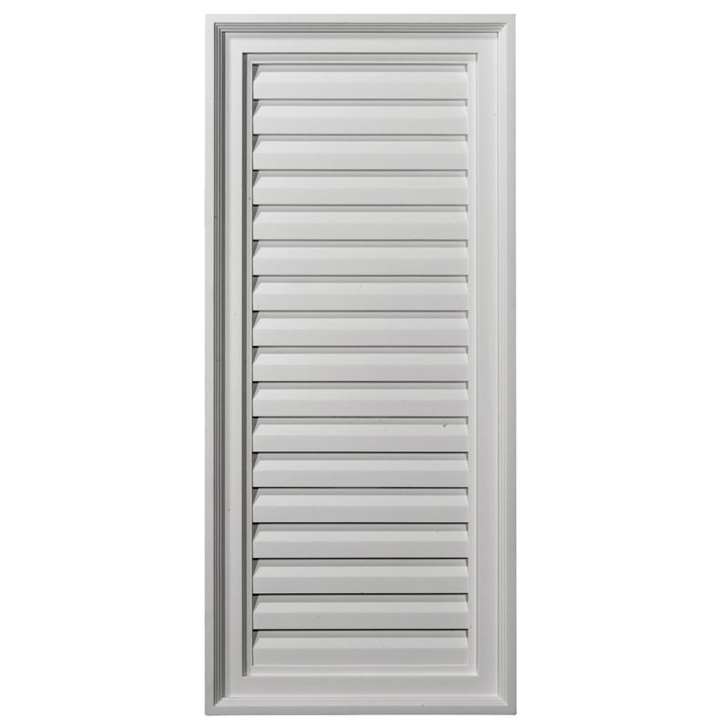 Urethane Gable Vent Louver, 12" W x 26" H, Functional