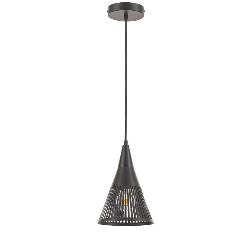Luminaire suspendu 1 lumière Rebecca, Noir mat