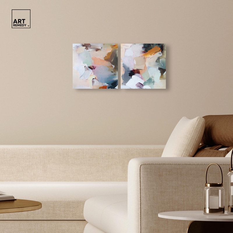 «Neutral Nirvana», reproduction d'art sur toile, ensemble de décorations murales neutres par Art Remedy, galerie tendue, 12 x 12
