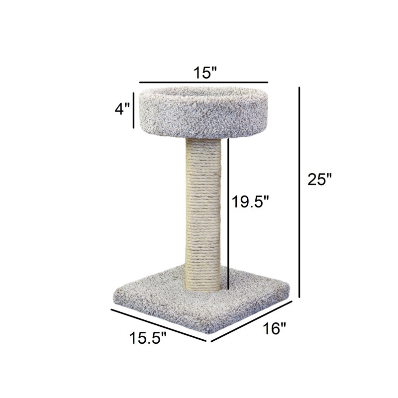 New Cat Condos 25″ Cat Scratching Post with Perch, 25" H x 16" W x 15.5" D