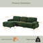 Canapé modulaire de 111 po, canapé modulaire, canapé en L revêtu de chenille avec repose-pieds amovible vert foncé 111 po-131206579-131206580-131206581