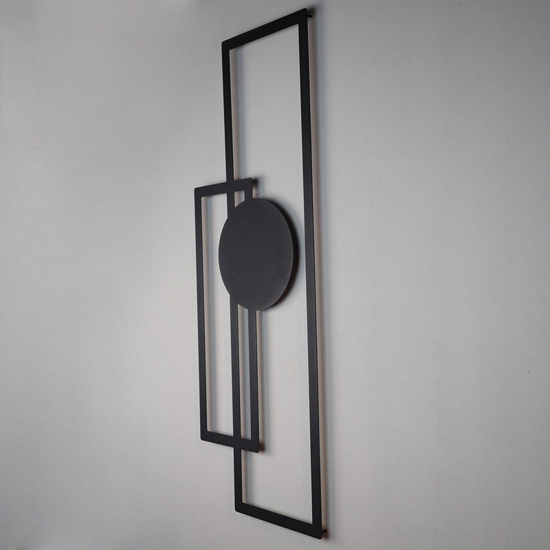 Stylish Decorative Metal Wall Accessory, Black Steel, 12.6 x 33.5 inches | 100% Steel, Thickness: 0.06 inches | Lightweight at 2.2 lbs, Perfect for Home Decor, Modern Aesthetic, Durable & Long-Lasting Design