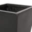 Jardinière extérieure en pierre noire coulée 13 po - Conique, béton léger, L 12,92 po x l 24,64 po de hauteur,-896763127