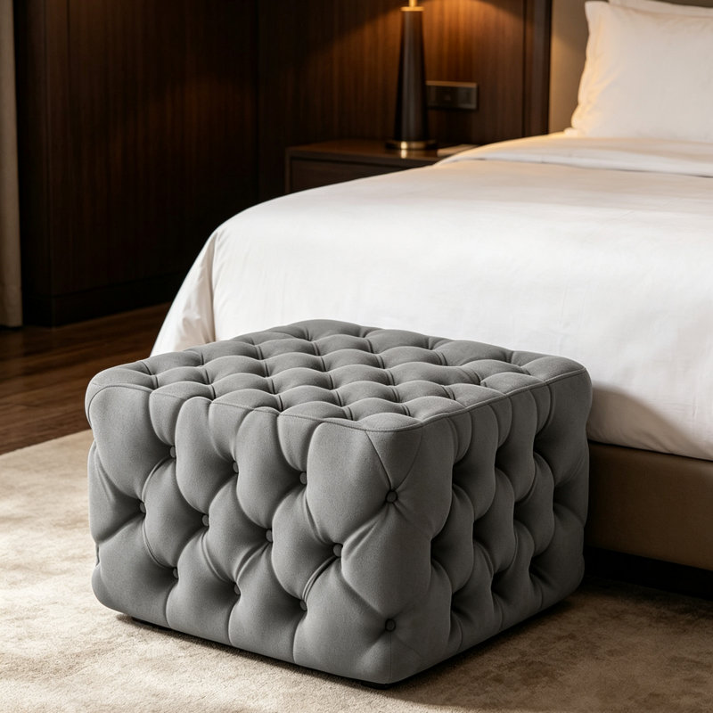 Velvet Upholstered Bench
