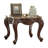 Haxby Transitional 30"L Square End Table with Natural Marble Top in Cherry Oak