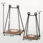 Ensemble de lanternes de table en métal 2 pièces