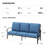 Balderston 75'' Wide Straight Metal Patio Sofa with Cushions-986634092