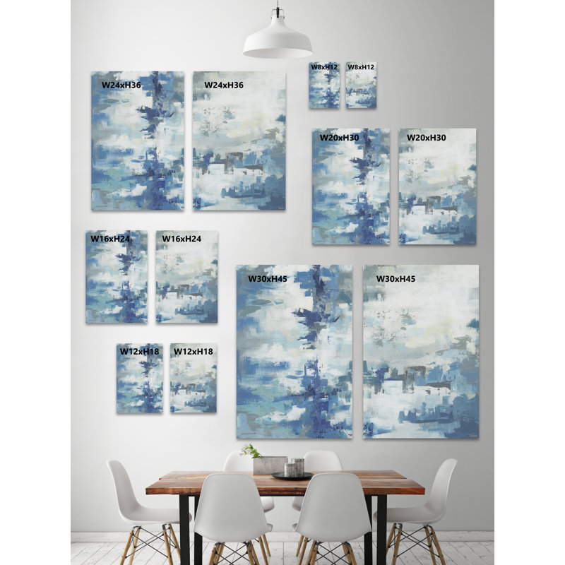 « ascording blue teintes » par parvez taj,-ensemble de 2 images sur toiles tendues, ensemble de 2 pièces
