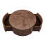Table basse rotative en bois avec 2 tiroirs Burl