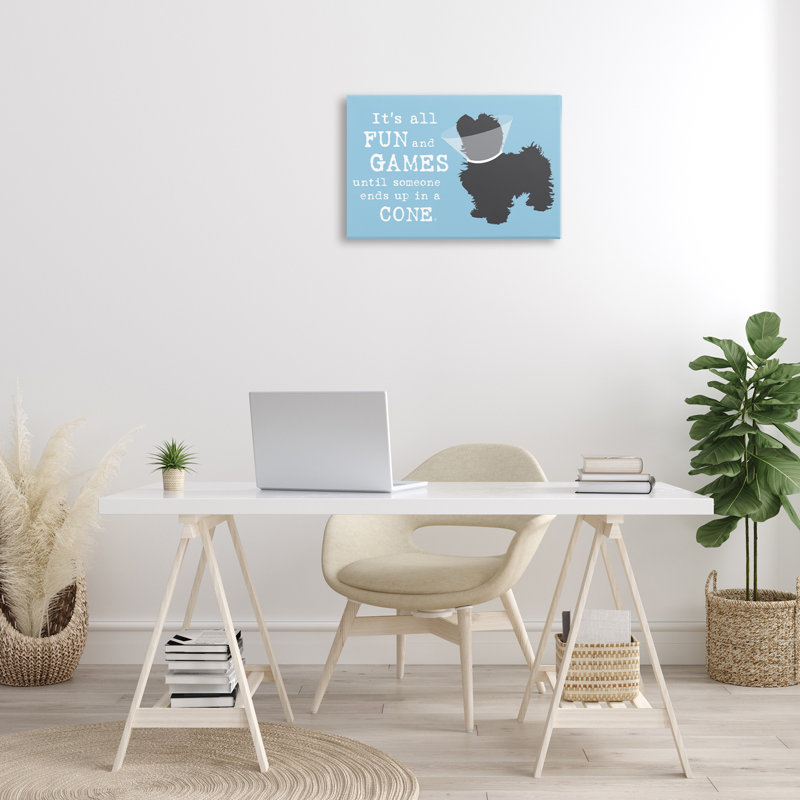 Art amusant et amusant sur toile par Dog Is Good, H 16 po x l 24 po