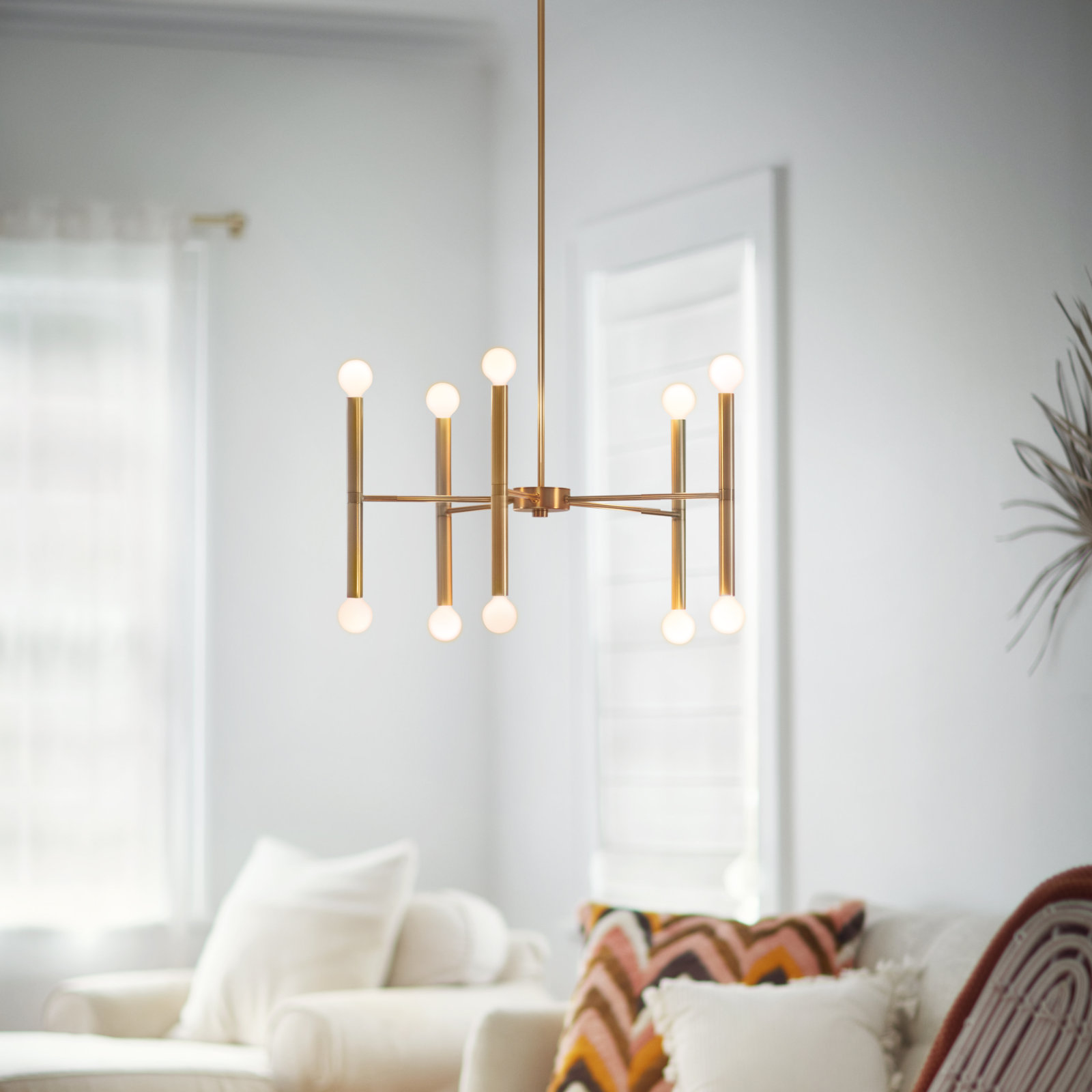 Jamir 10-Light Chandelier, Gold