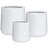 Kute Nest Indoor/Outdoor Contract Grade Medium Conico Fiberstone Planter H14" x D13.7" (Santorini White) - Pot Opening 10.6"-114407579-114407578
