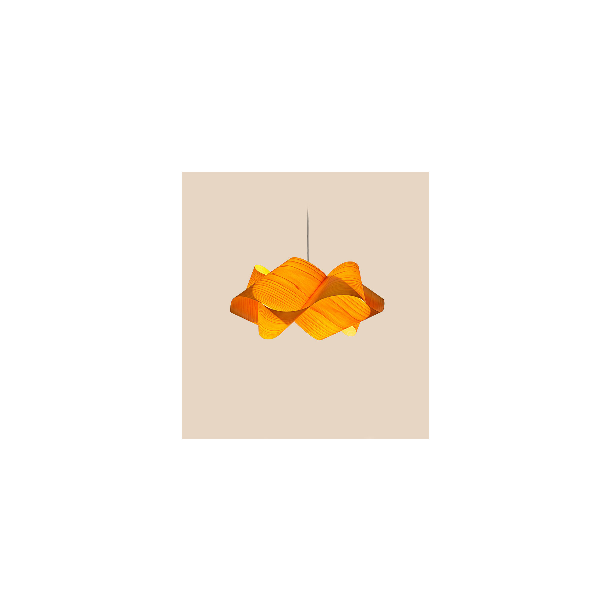 Swirl Single Light Dimmable Pendant, Yellow, Matte Black, E26