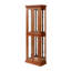 Cabinet Curio avec tablettes réglables et panneau arrière en miroir, portes en verre trempé (6 niveaux)-1022109413