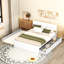 Structure de lit double moderne avec lit gigogne simple et 2 tiroirs ultrabrillants