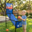 Jeu d'arcade de basketball d'intérieur pour enfants avec retour de balle, cerceau unique et support pliable, comprend 2 balles et une pompe pour tout-petits