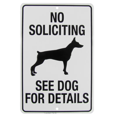 No Soliciting Go Away See Dog For Details Funny Metal Sign Yard Fence Home Decor No Soliciting Go Away See Dog For Details Funny Metal Sign Yard Fence Home Decor