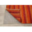 Tapis décoratif en laine rouge de conception unique 5 pi 5 po x 7 pi 8 po noué à la main New Age
