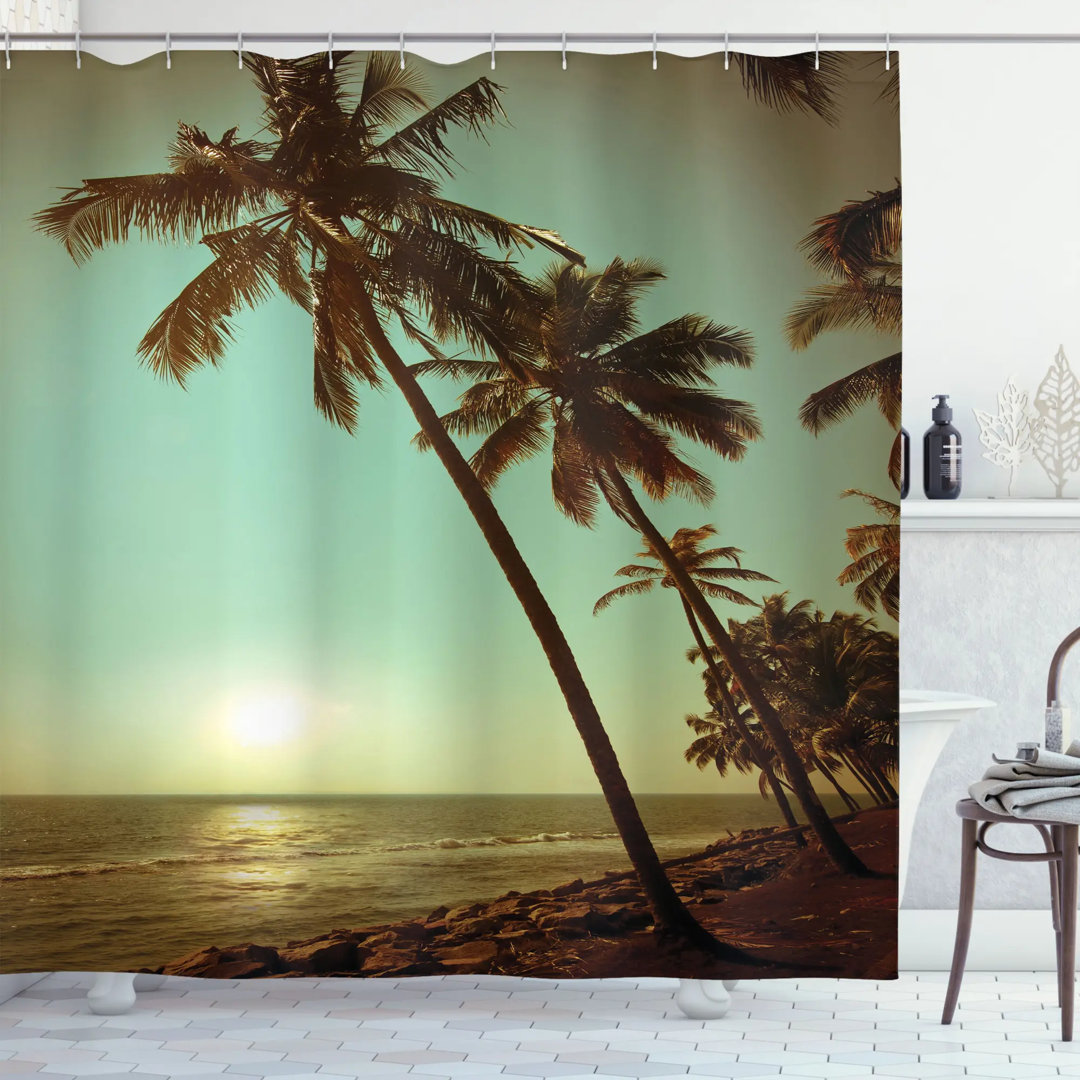 James-Martin Shower Curtain with Hooks Included East Urban Home