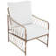 Fauteuil d'appoint en rotin à tissage ouvert avec coussin