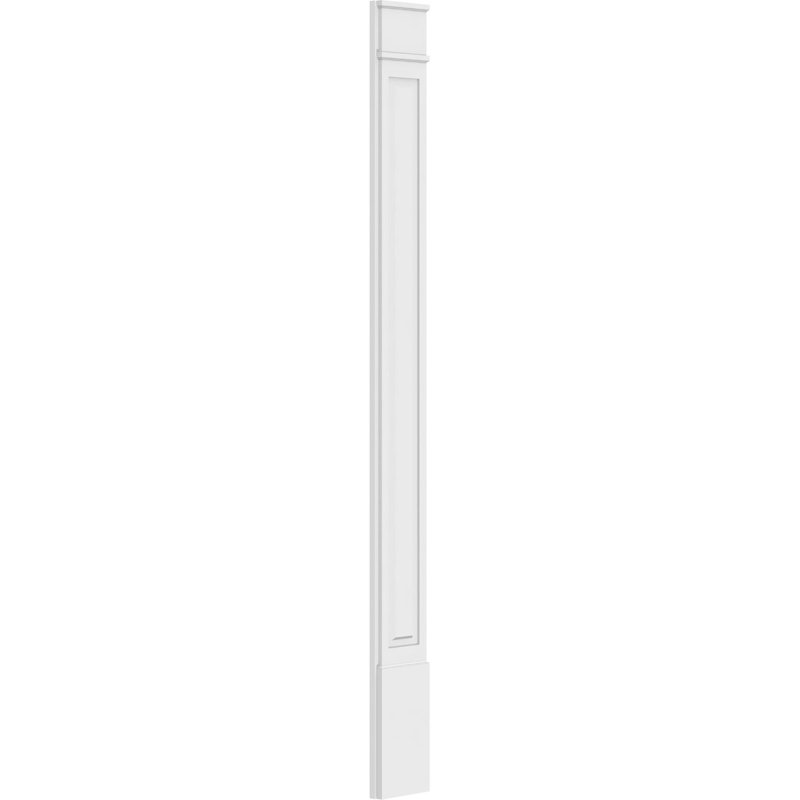 Pilastre surélevé avec base décorative TruCraft, l 10 po x H 108 po x P 2 po, peut être coupé jusqu'à 6 5/8 po, PVC de qualité architecturale, vendu par paire