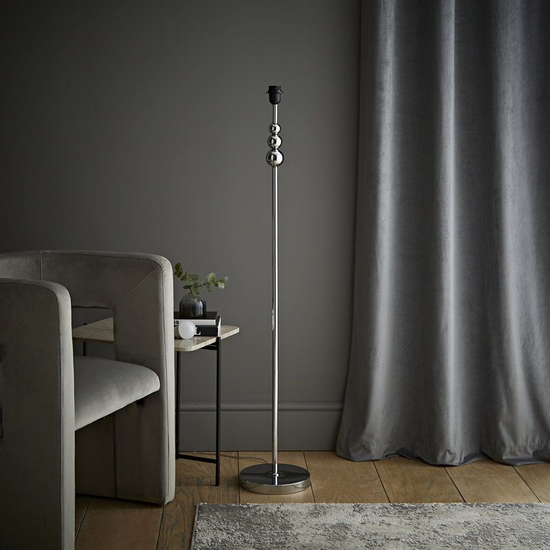 Randalia 129cm Traditional Floor Lamp, Chrome