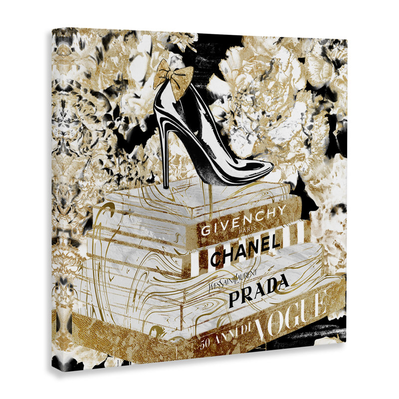 «Fashion Heels and Books» par Ziwei Li, impression d'art graphique, H 24 po x l 24 po x P 1,5 po