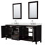 Ensemble de meuble-lavabo double 80 po avec dessus en quartz et miroir Daria-100501948-100481395-100481396