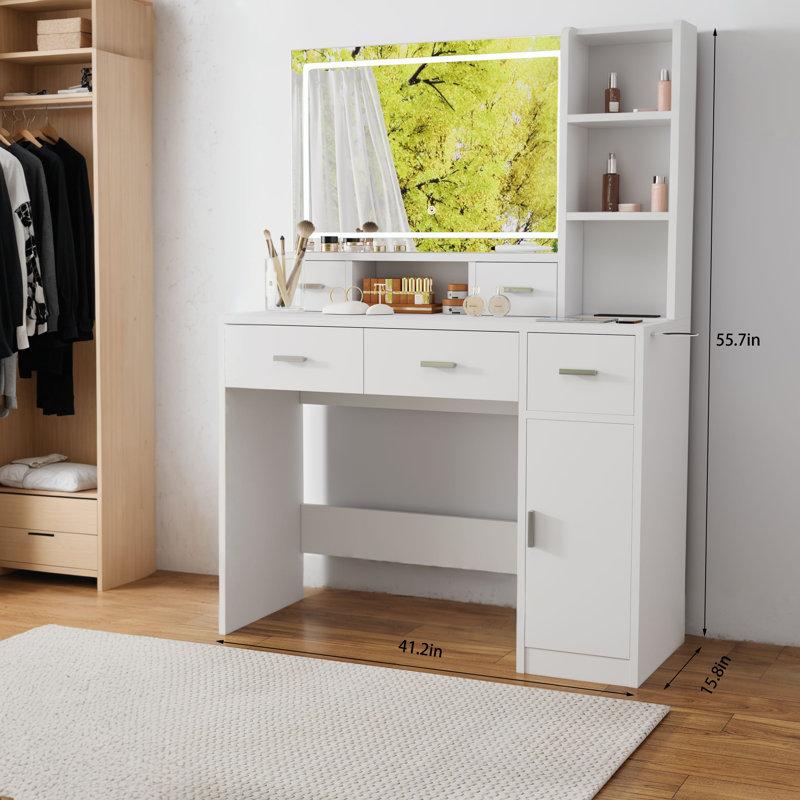 Coiffeuse Trilbie, Blanc