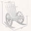 Chaise berçante Adirondack avec accoudoirs à roulettes