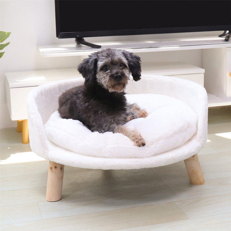 Canapé-lit pour chien avec coussin rembourré amovible Nott Dog, H 13 po x l 24,2 po x P 24,2 po