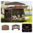 Pop up Gazebo Screen Tent, 12 x 12 ft Large 6-Sided Camping Canopy Tent with Removable Top & Carry Bag, Quick-Set & Bite-Proof, Screen House Sun Shelter for 8-10 Persons Backyard Patio, Brown-121282829