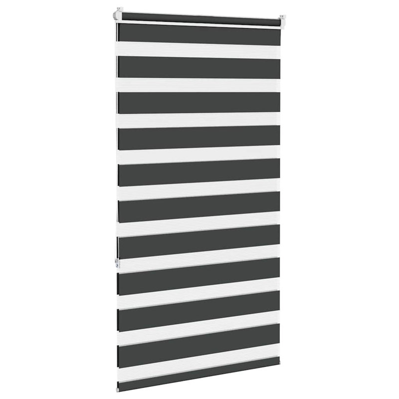 George Oliver Zebra Blind Polyester, Black, 70cmW x 150cmL